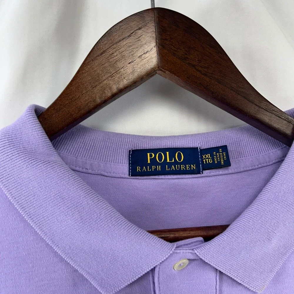 Polo Ralph Lauren Polo Shirt Mens XXL Purple Short Sleeve Embroidered Pony
